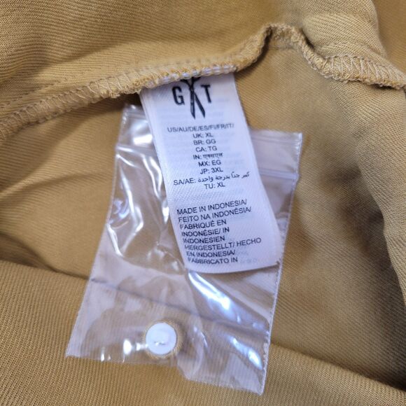 Goodthreads Women's Fluid Twill Tulip Short-Sleeve Tie-Waist Dress Mustard XL - Picture 7 of 10